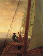 Caspar David Friedrich On a Sailing Ship oil painting picture wholesale